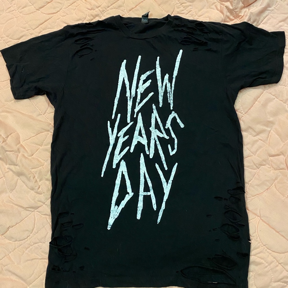 New Years Day Ripped T-Shirt